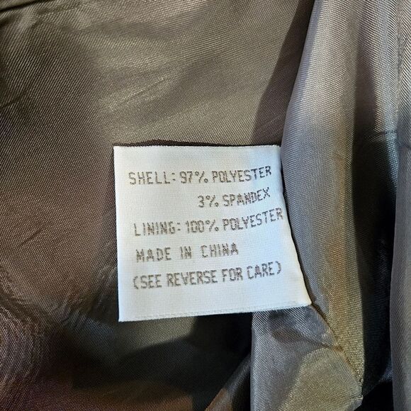 Jones New York Petite Moss Green Water Repellent Scandi Style Long Trench Coat 8 - Picture 11 of 13